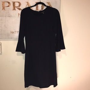 Navy bell sleeve dress